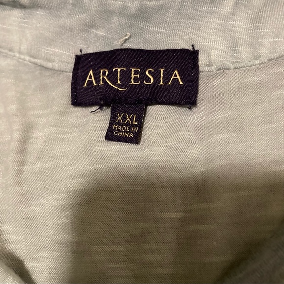 - Artesia seafoam green BoHo blouse - Picture 8 of 9